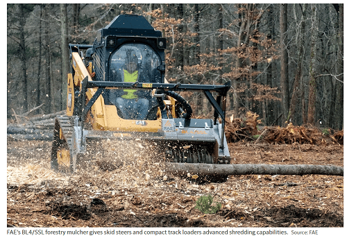 FAE debuts forestry mulchers for skid steers, CTLs, excavators