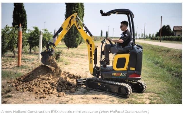 New Holland Construction enters the EV market with new electric mini excavator