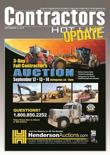 Contractors Hot Line - September 6, 2019